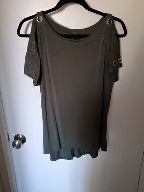 Sage Green Pick A Boo Sleeve Blouse